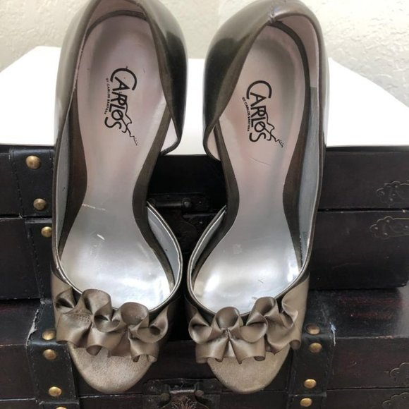 Carlos Santana Open Toe Dress Pumps Size 7 - Picture 6 of 7